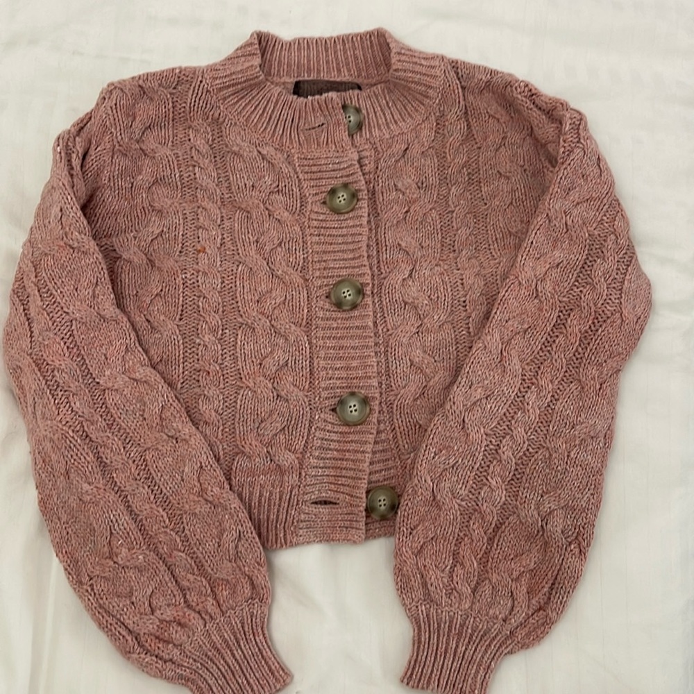 Reformation Pink Cardigan